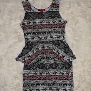 Tight Mini Peplum Dress